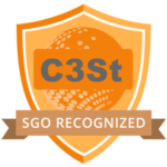 C3St Certified Scaling Scrum with Scrum - Single Team badge. SGO recognized certification for demonstrating expertise in applying Scrum for scaling within a single team.